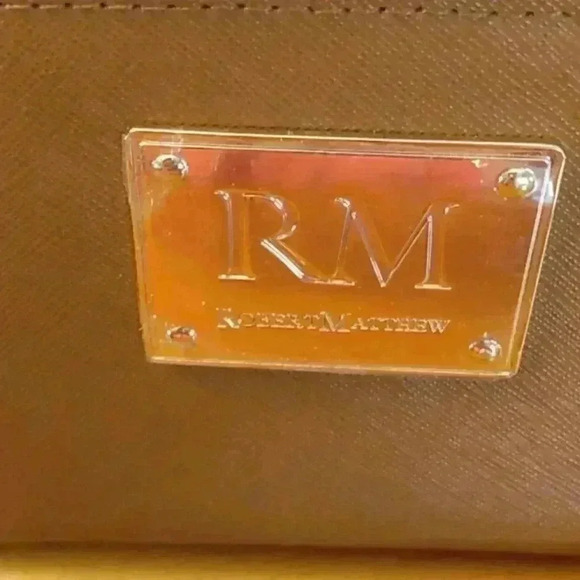 Robert Matthew tan leather clutch wallet New - Picture 2 of 5